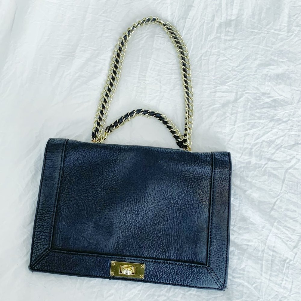 COPY - Olivia + Joy Black Faux Leather Chain Purse